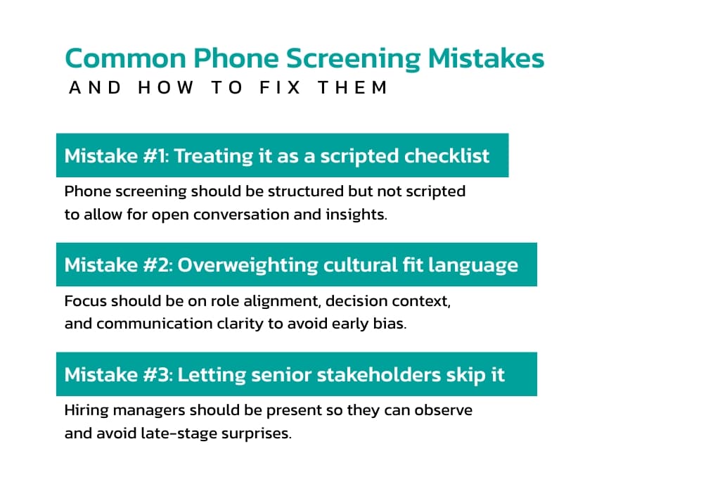 Common phone screening mistakes and how to fix them