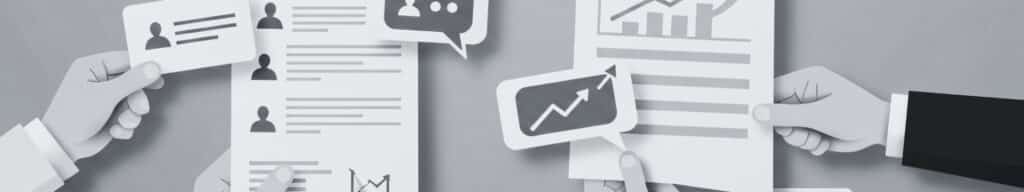 2 Resumes with paper cutouts found with RPO resume sourcing